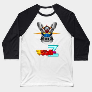 Mazinger Z Head & Japanese Logo! Baseball T-Shirt